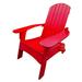 Highland Dunes Outdoor Or Indoor Wood Adirondack Chair w/ An Hole To Hold Umbrella On The Arm Wood in Red | Wayfair