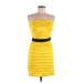 Charlotte Russe Cocktail Dress: Yellow Dresses - Women's Size 8