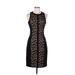 Michael Kors Cocktail Dress - Bodycon: Black Tortoise Dresses - Women's Size 6