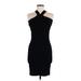 Boston Proper Casual Dress - Mini: Black Solid Dresses - Women's Size Medium