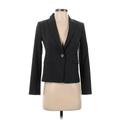 Ann Taylor Blazer Jacket: Short Gray Solid Jackets & Outerwear - Women's Size 00 Petite