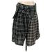 French Connection Casual A-Line Skirt Knee Length: Green Plaid Bottoms - Women's Size 10