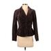 Ann Taylor LOFT Jacket: Short Burgundy Solid Jackets & Outerwear - Women's Size 4 Petite