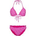 CHIEMSEE Bikini mit gefüttertem Oberteil, Größe 40A/B in Pink/L Blue AOP