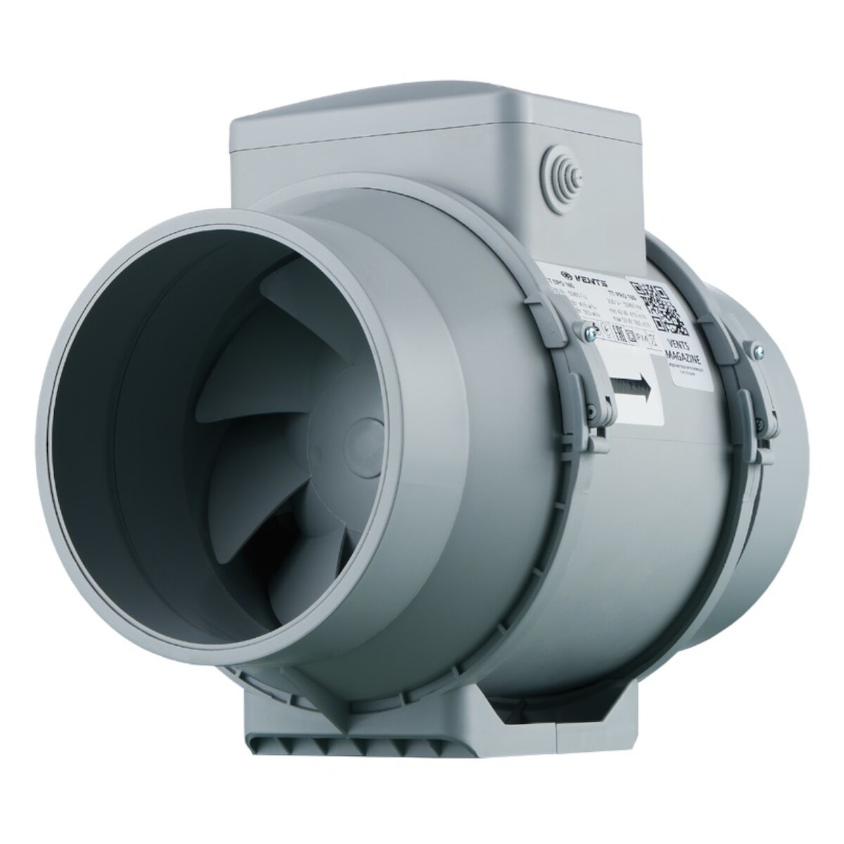 Vents Rohrventilator Lüfter TT Pro 160 U bis 565 m³/h Grau / Silber / Titan 50 Image