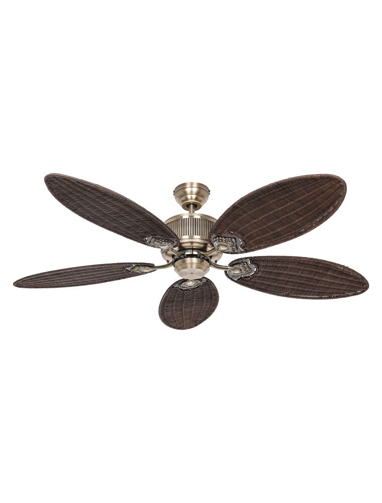 Caribbean Dream Eco II, vermessingter Ventilator Ohne leichte Rattanblätter, Casafan Image