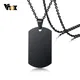 Vnox Mens Classic Stainless Steel Dog Tag Pendant Necklace Free O Chain 20"