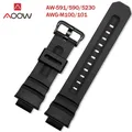 Resin Strap for Casio G-SHOCK AW-591 AW-590 AWG-M100 101 Men Sport Waterproof 16mm Replacement