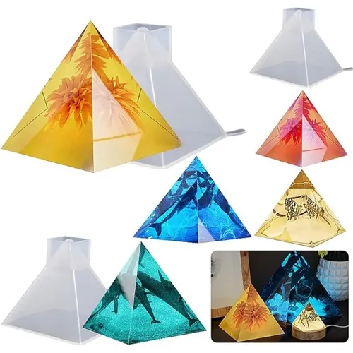 Pyramiden harz formen Silikon 3d Pyramiden epoxid formen Set Pyramiden silikon form für Harz Epoxid