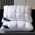 Luxury 3D Bread Goose Down and Feather Bed Pillows for Sleeping Bedding 100% Cotton Cover with