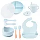 Baby Feeding Set with Sucker Baby Stuff Baby Silicone Bowl Set with Spoon