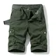High Quality 2024 Summer Men's Baggy Multi Pocket Military Cargo Shorts Male Cotton Mens Tactical