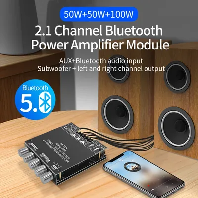 ZK-TB21 MT21 Bluetooth 5,0 Subwoofer Verstärker Bord 50W * 2 + 100W 2,1 Kanal Power Audio Stereo Image