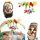 9 Baby Hanging Bells Bed Bells Giraffe Caterpillar Animal Teether Stroller Hanging Bells Exercise