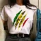 Reggae Rasta t-shirts women harajuku Tee girl anime clothing