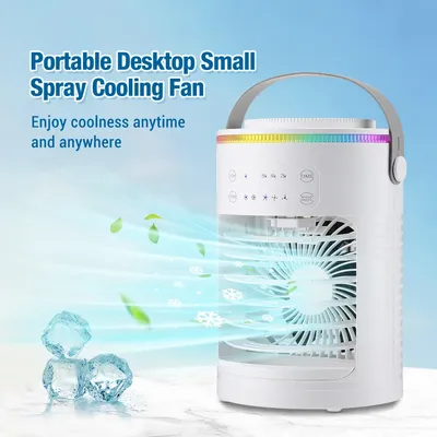 Portable Air Conditioner Mini Air Cooler USB Air Conditioning Fan 600ml Ice Water Air Cooling Fan