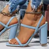 Schuhe für Frauen Plus Größe 35-43 Sandalen Pumps Sommer Mode Offene spitze High Heel Weibliche Dünne Gürtel Starke ferse Party Casual Schuhe
