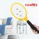 1/2/4PCS Electric Mosquito Swatter Cordless Mosquito Killer Summer Fly Swatter Trap Bug Insect Fly
