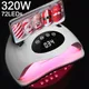 Big Power 320W 72LEDs Portable UV LED Nail Lamp With Phone Holder Memory Function for Manicure
