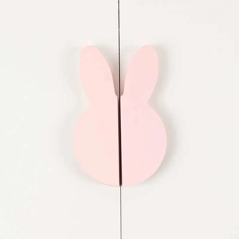 Massivholz Schrank Griffe Buche Kaninchen Kleider schrank zieht für Kinderzimmer rosa Bär Schublade Knöpfe moderne Möbel Hardware Image