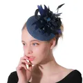 Chapeaux de fête en plumes de marine pour femmes accessoires de cheveux ornements de cheveux de