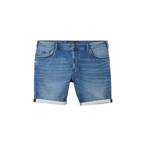 TOM TAILOR Herren Plus - Jeansshorts, blau, Uni, Gr. 44