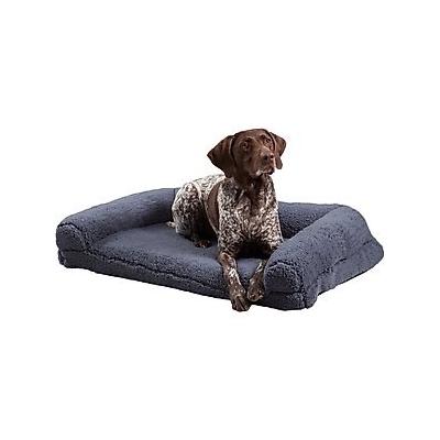 Happy Hounds Millie Sherpa Sofa Dog Bed, Blue Steel, Large