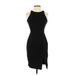 Banana Republic Casual Dress - Midi: Black Solid Dresses - Women's Size 00 Petite