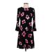 Tommy Hilfiger Casual Dress: Black Floral Dresses - Women's Size 4