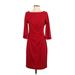 DKNY Casual Dress - Sheath: Red Dresses - Women's Size Small