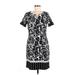 Talbots Casual Dress - Shift: Black Paisley Dresses - Women's Size Medium