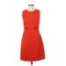 Tory Burch Casual Dress - Sheath: Orange Solid Dresses - Women's Size Small