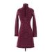 Athleta Casual Dress - A-Line Turtleneck Long sleeves: Burgundy Dresses - Women's Size X-Small