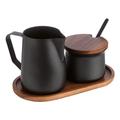 APS 3-tlg.Milch- und Zucker-Set schwarz