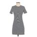 Theory Casual Dress - Mini: Gray Stripes Dresses - Women's Size P