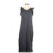 Universal Thread Casual Dress - Midi: Gray Marled Dresses - Women's Size Medium