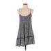 American Eagle Outfitters Casual Dress - Slip dress: Gray Acid Wash Print Dresses - Women's Size 2X-Small