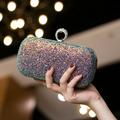 Women's Clutch Evening Bag Wristlet Clutch Bags PU Leather Party Bridal Shower Holiday Rhinestone Large Capacity Lightweight Durable Solid Color Small white Small black Small blue