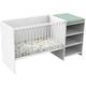 Lit bébé combiné 120x60 évolutif en 90x190 en bois blanc