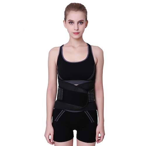 1 Stück Rückenstütze für Männer und Frauen – atmungsaktiver Taillen-Lenden-Stützgürtel für den unteren Rücken für Ischias-Bandscheibenvorfall Skoliose Rückenschmerzen Linderung schweres Heben mit zwei Image