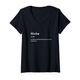 Damen Nischendefinition Lustiges Nerd Geek Wörterbuch Grafik T-Shirt mit V-Ausschnitt