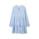 TOM TAILOR Mädchen Kinder Kleid mit Volant & Muster, 34807 - Blue White Flower Allover, 164