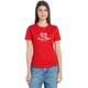 Tommy Hilfiger Damen T-Shirt Kurzarm Slim Flag Tee Rundhalsausschnitt, Rot (Fierce Red), XXS