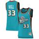 Maillot Swingman Mitchell & Ness Grant Hill Teal Detroit Pistons 1998/99 Hardwood Classics pour femme - Homme Taille: M