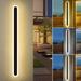 DIQIN Exterior Modern Long Strip Wall Light 39Inch Wall Sconce with Warm White Light(3000K) Minimalist Linear Wall Lighting IP65 Waterproof for Garage House