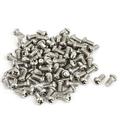 304 Stainless Steel M2 Phillips Round Pan Head Machine Screws (M2 X 6MM) - Silver Tone Nickel-plated Carbon Steel Screws for Various Applications - Pack of 100