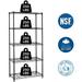 5-Tier Wire Shelving Unit Adjustable Metal Shelf Storage Shelves 1250Lbs Capacity NSF Wire Rack Shelving for Kitchen Garage Basement 36 L x 14 W x 72 H Chrome