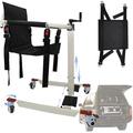 Patient Lift Transfer Chair Multifunctional Elderly Transfer Lifter with 3 Moveable Cushions(Size:29.5 x29.5 x37.4 )ï¼ŒSteel Portable Transport Wheelchair for Car