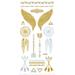 Blekii Clearance Tattoo Waterproof Metallic Temporary Tattoo Gold Silver Sticker Temporary Tattoo