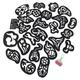25PCS Hair Tattoo Template Hair Trimmer Carved Coloring Cool Hairstyling Tool